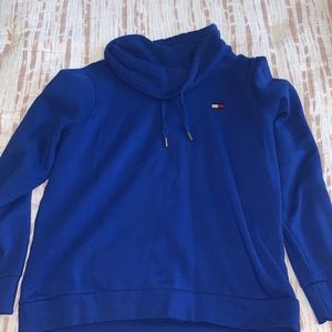 royal blue Tommy Hilfiger cowled sweatshirt